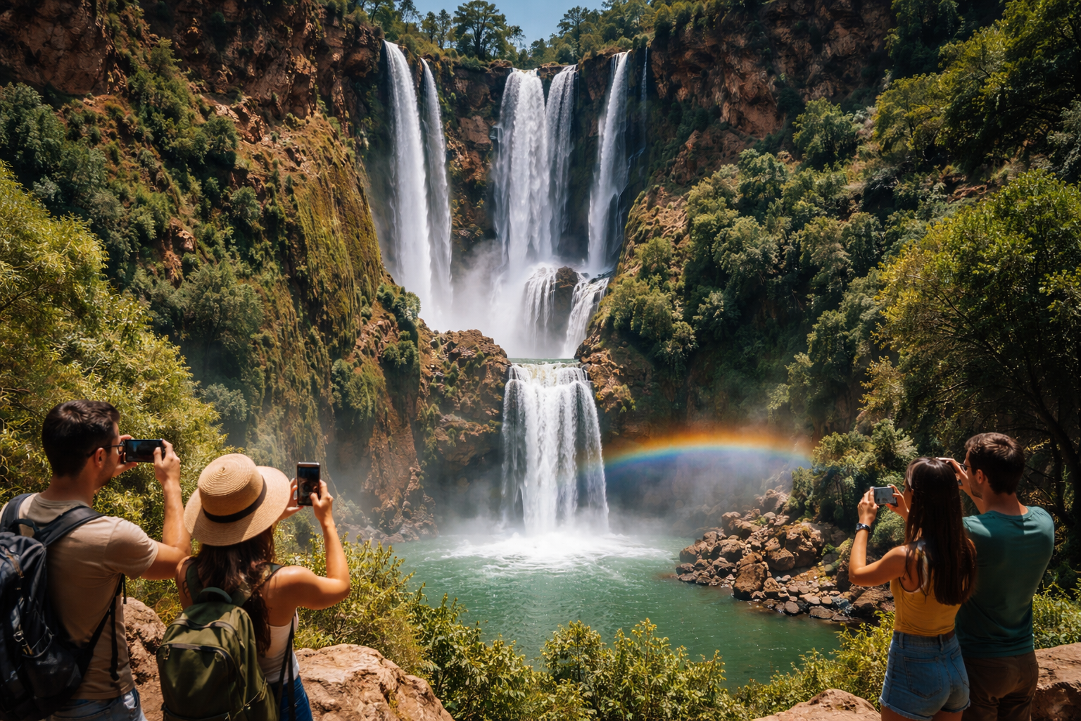 Ouzoud Waterfalls in the Atlas Mountains.