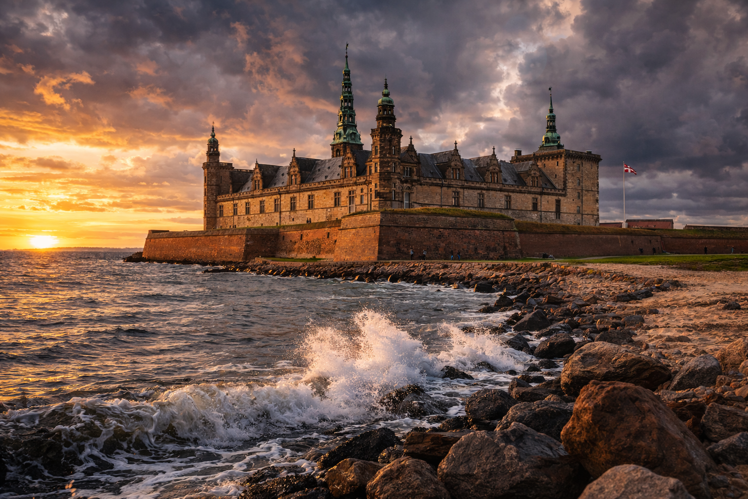 Kronborg Castle on Denmark’s coast