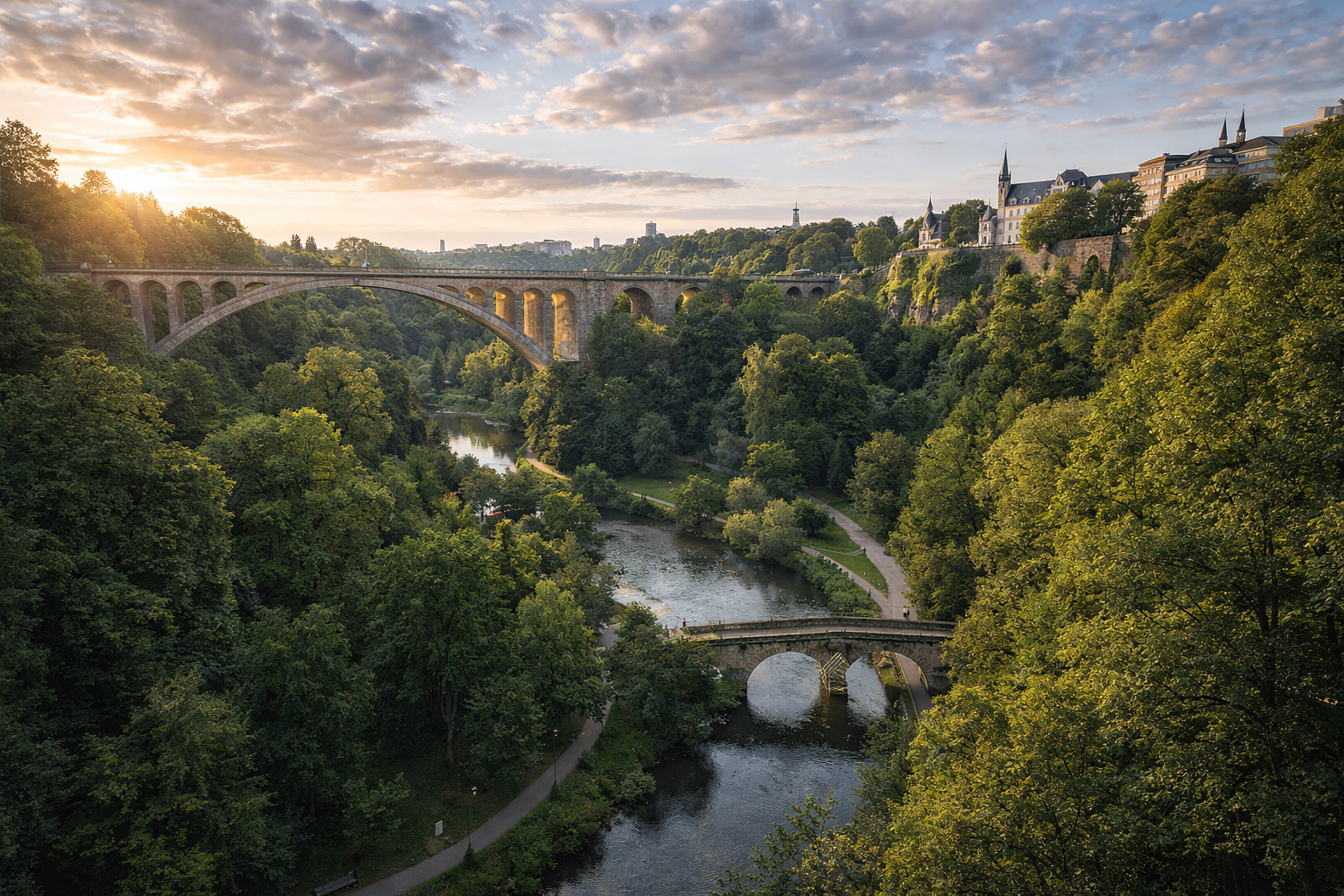 Lago en el parque natural del Alto Sûre