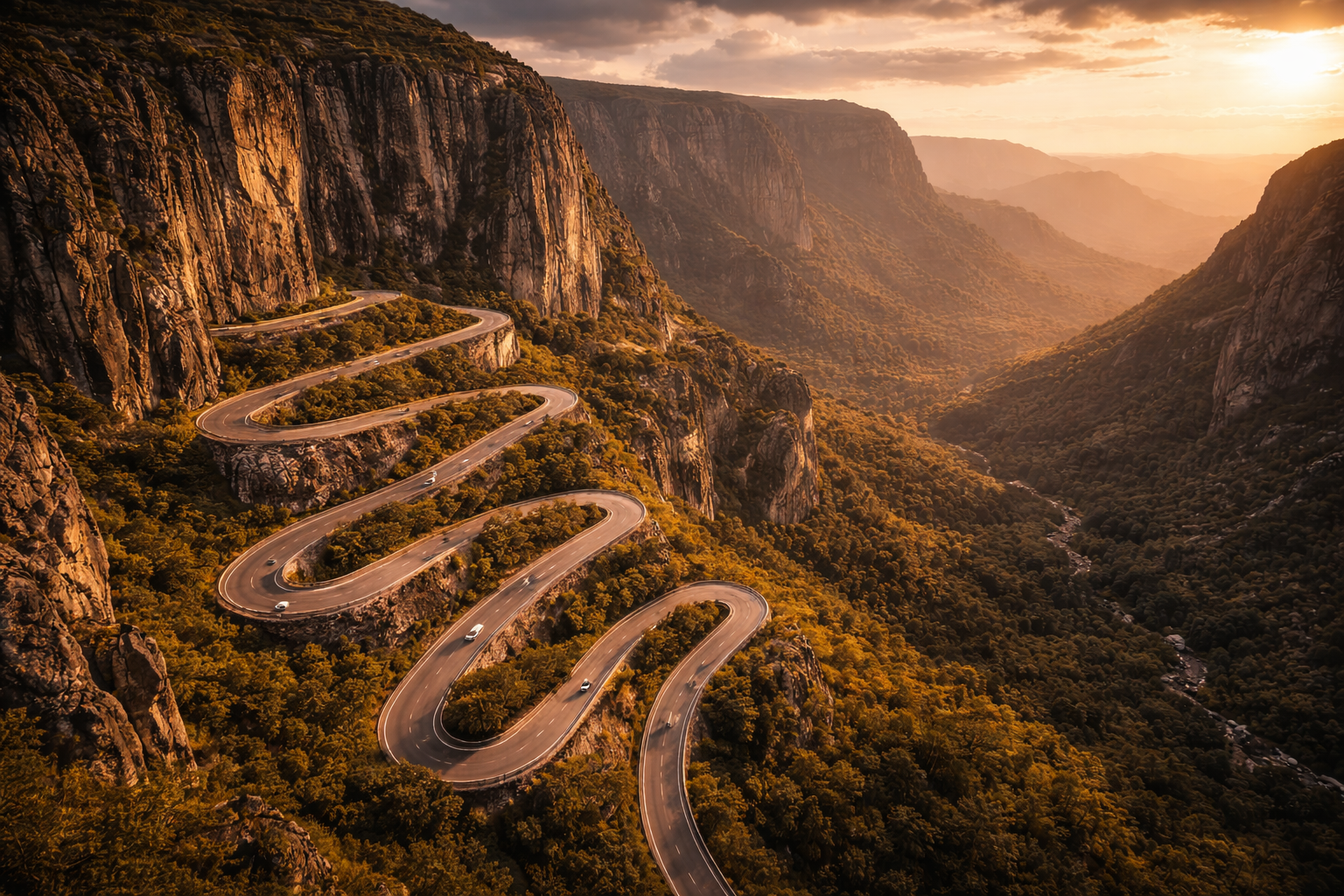 Serra da Leba mountain switchbacks in Angola