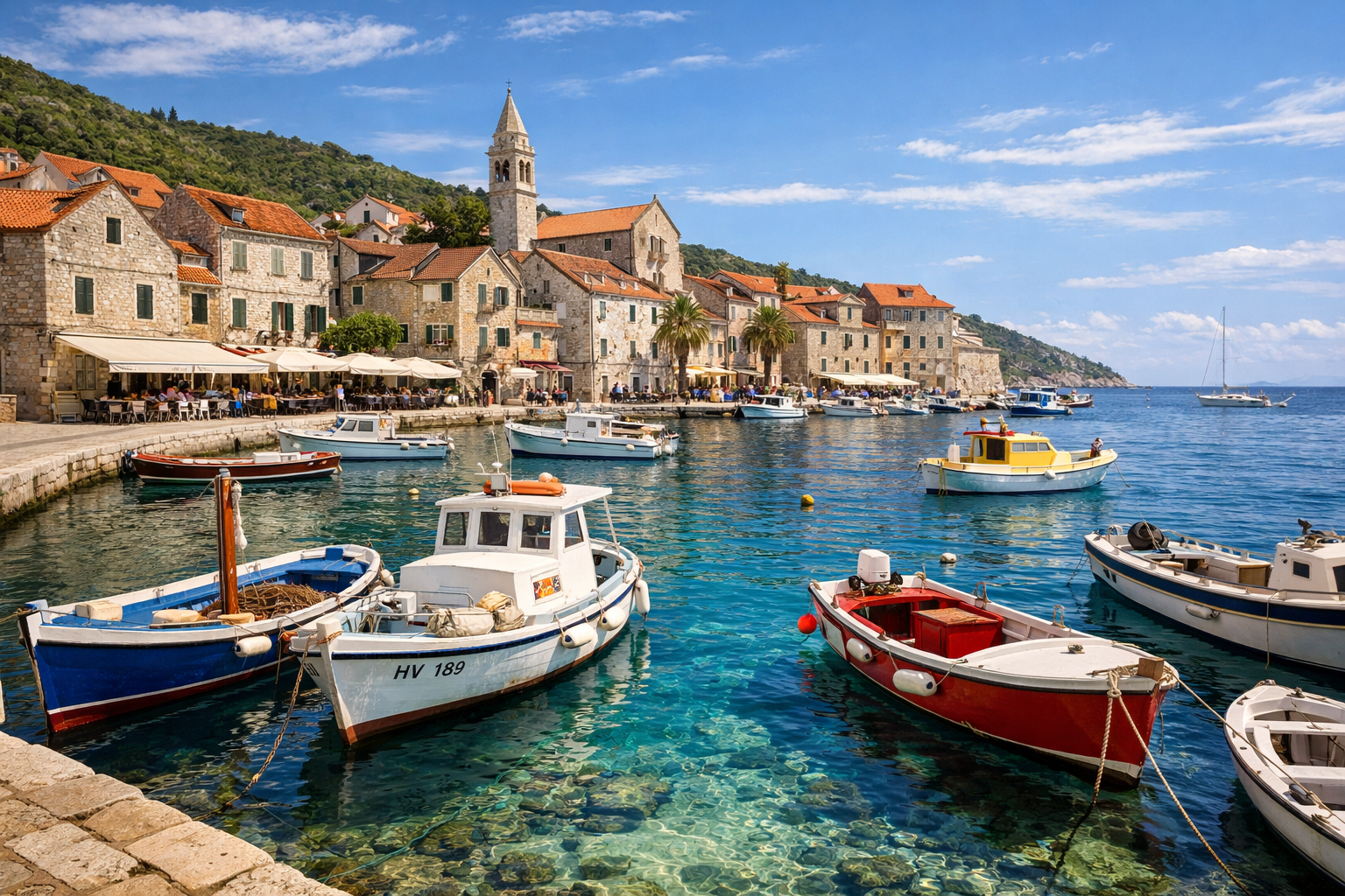 Un villaggio di pescatori sull’isola di Vis