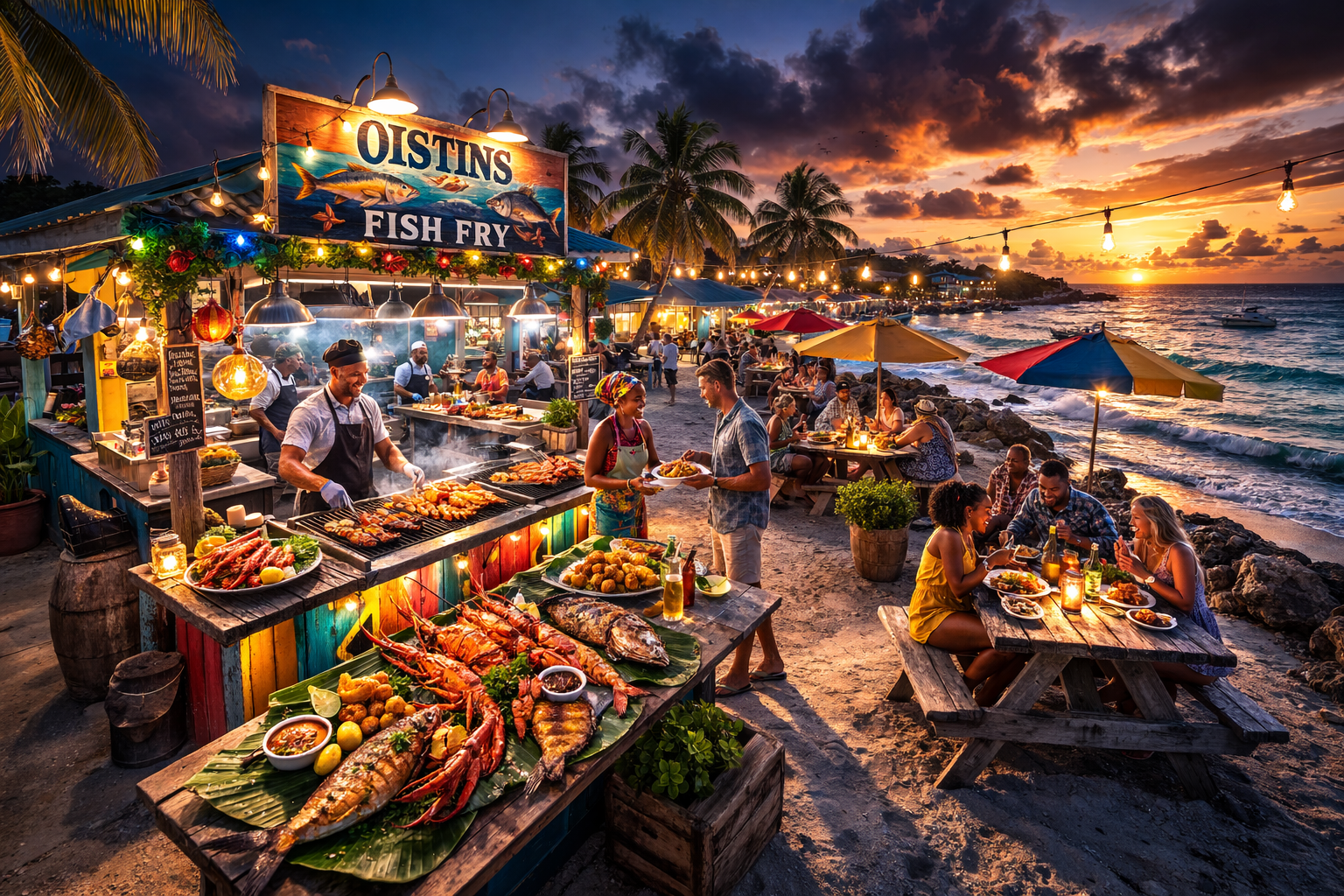 Il mercato del pesce notturno di Oistins