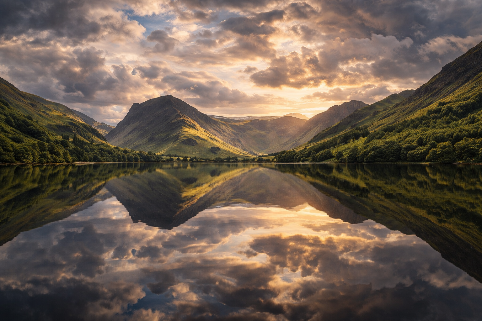 A mountain lake in Lake District National Park