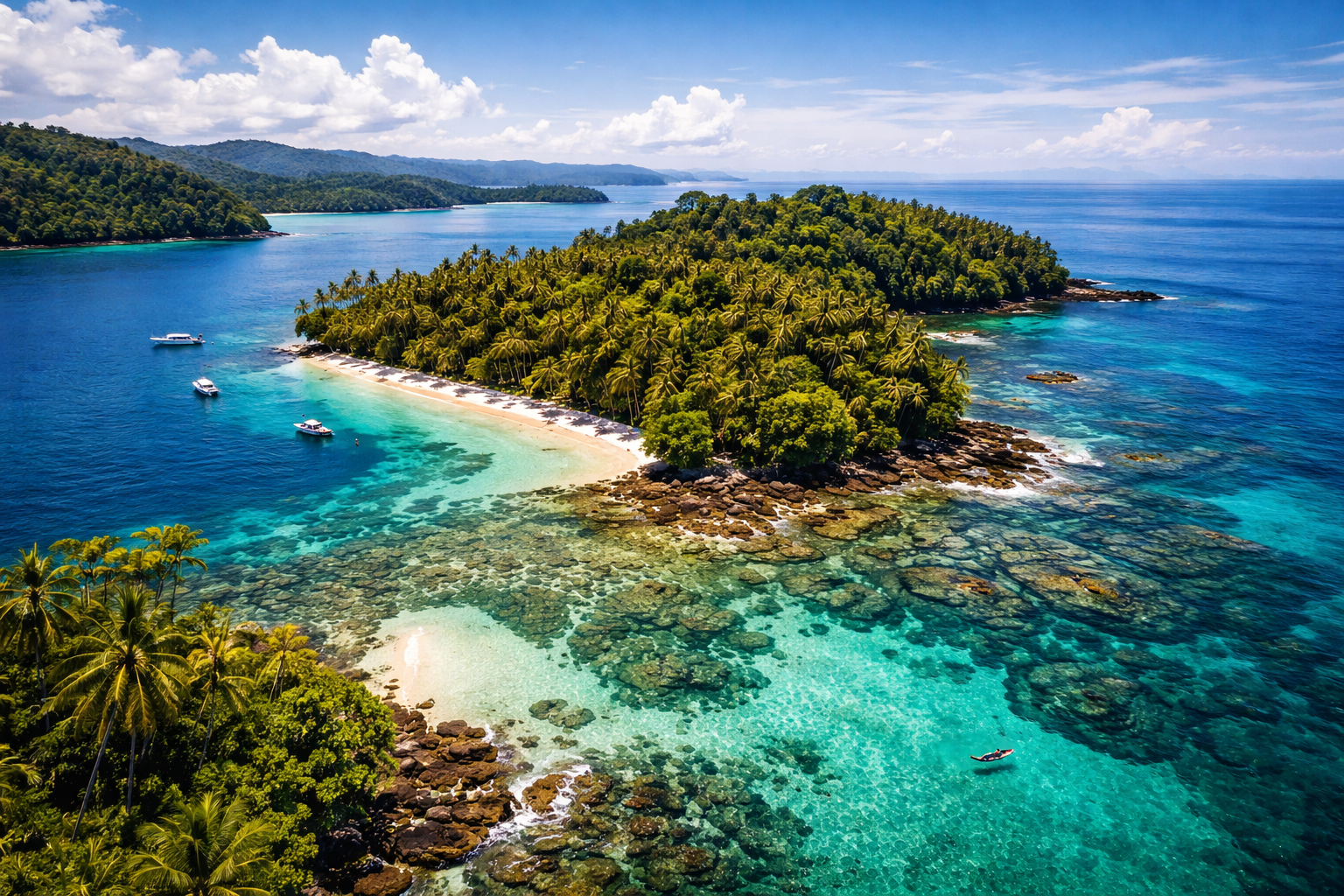 Coiba National Park and a tropical island in the ocean