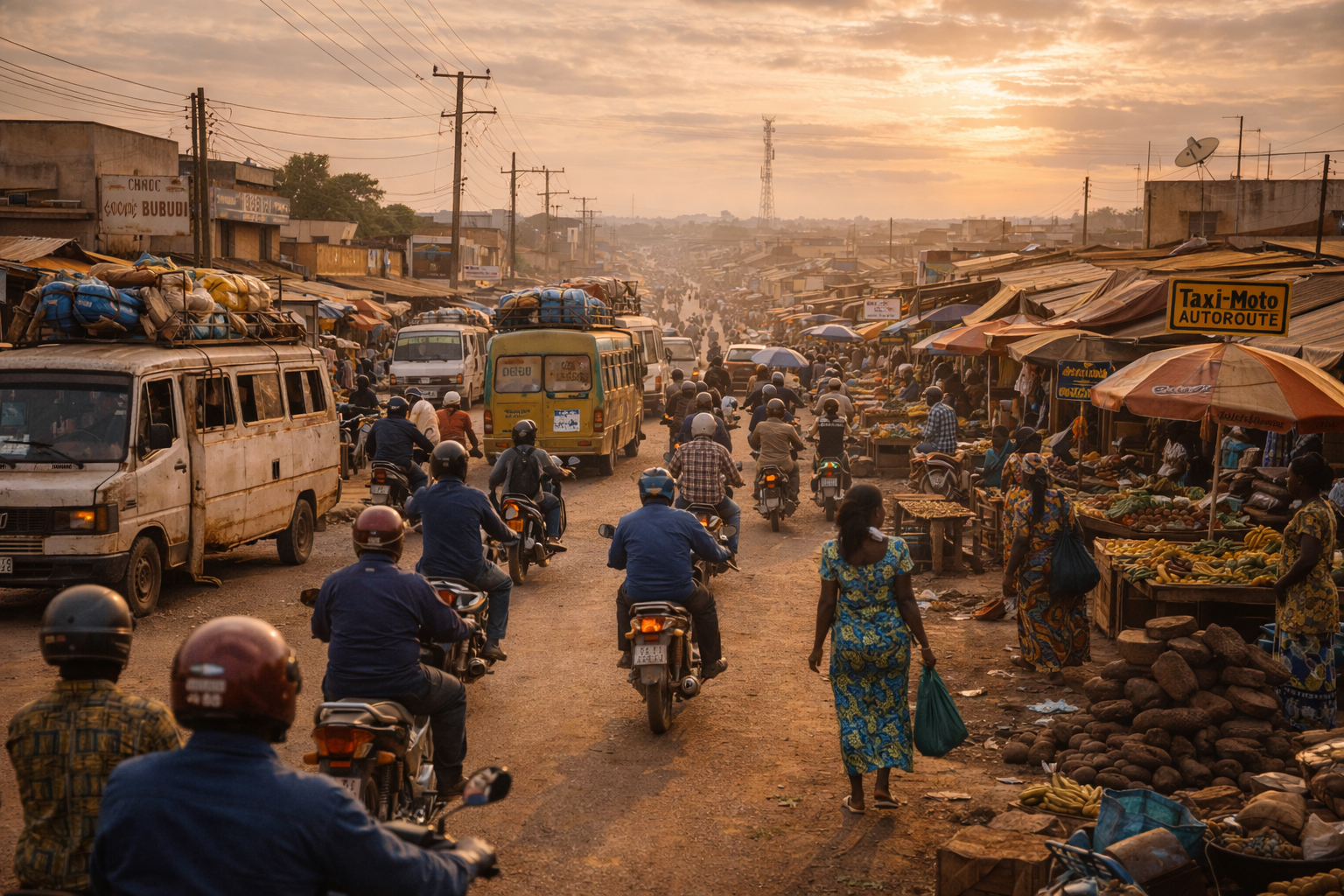 בוהיקון עם כבישים, תחבורה ופעילות עירונית
