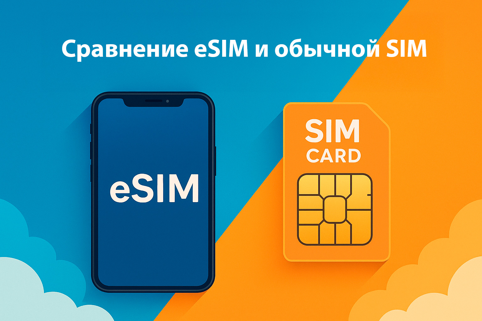 eSIM и SIM-карта: похожие функции — разные подходы к мобильной связи. 