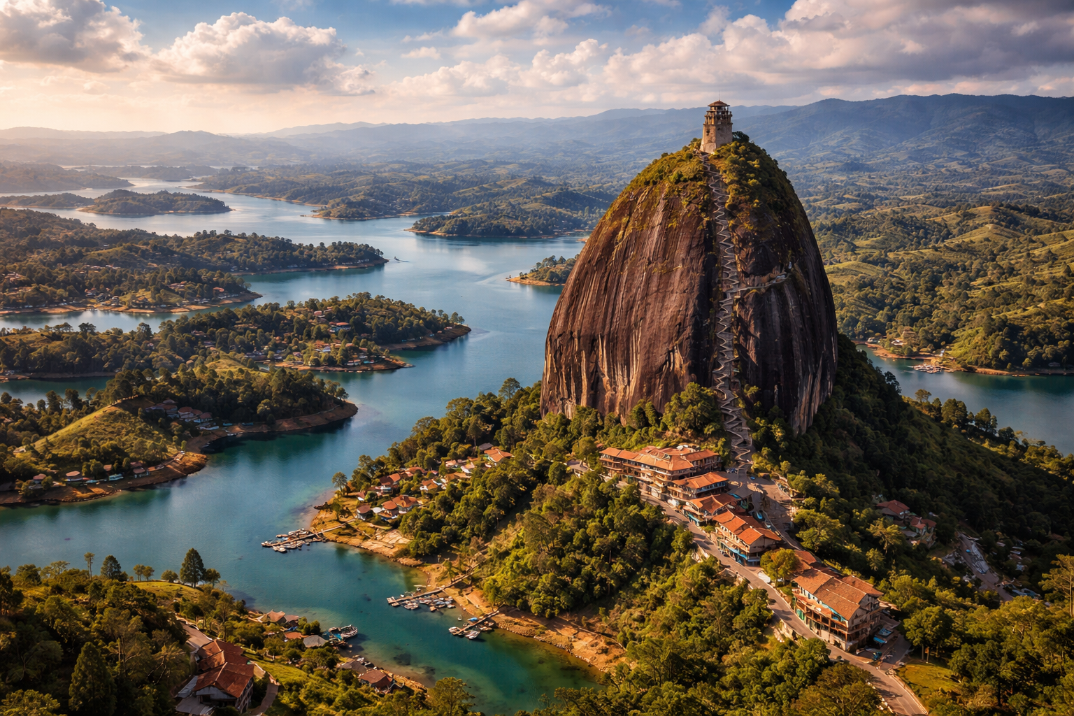 Stena El Penjol i jezera oko nje