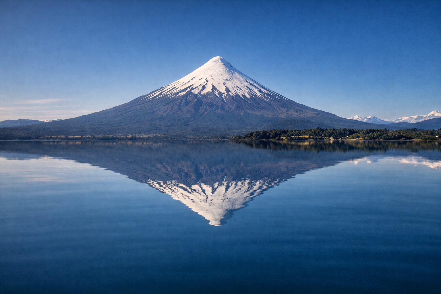 Vulcano Osorno sopra il lago Llanquihue