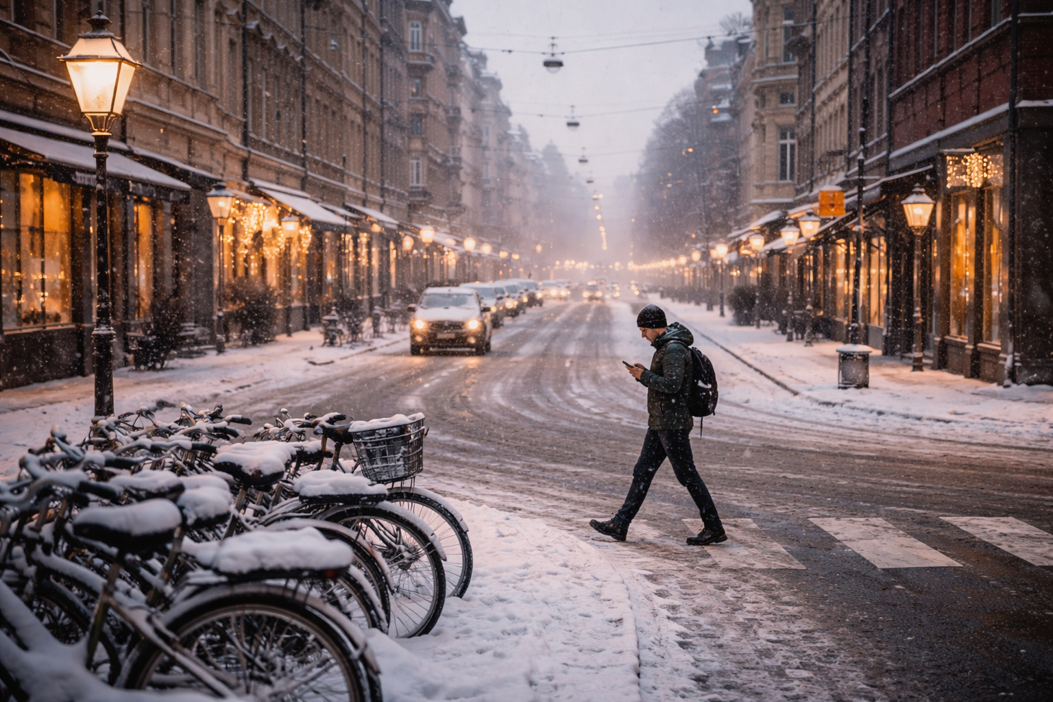 אולו החורפית עם אווירה עירונית