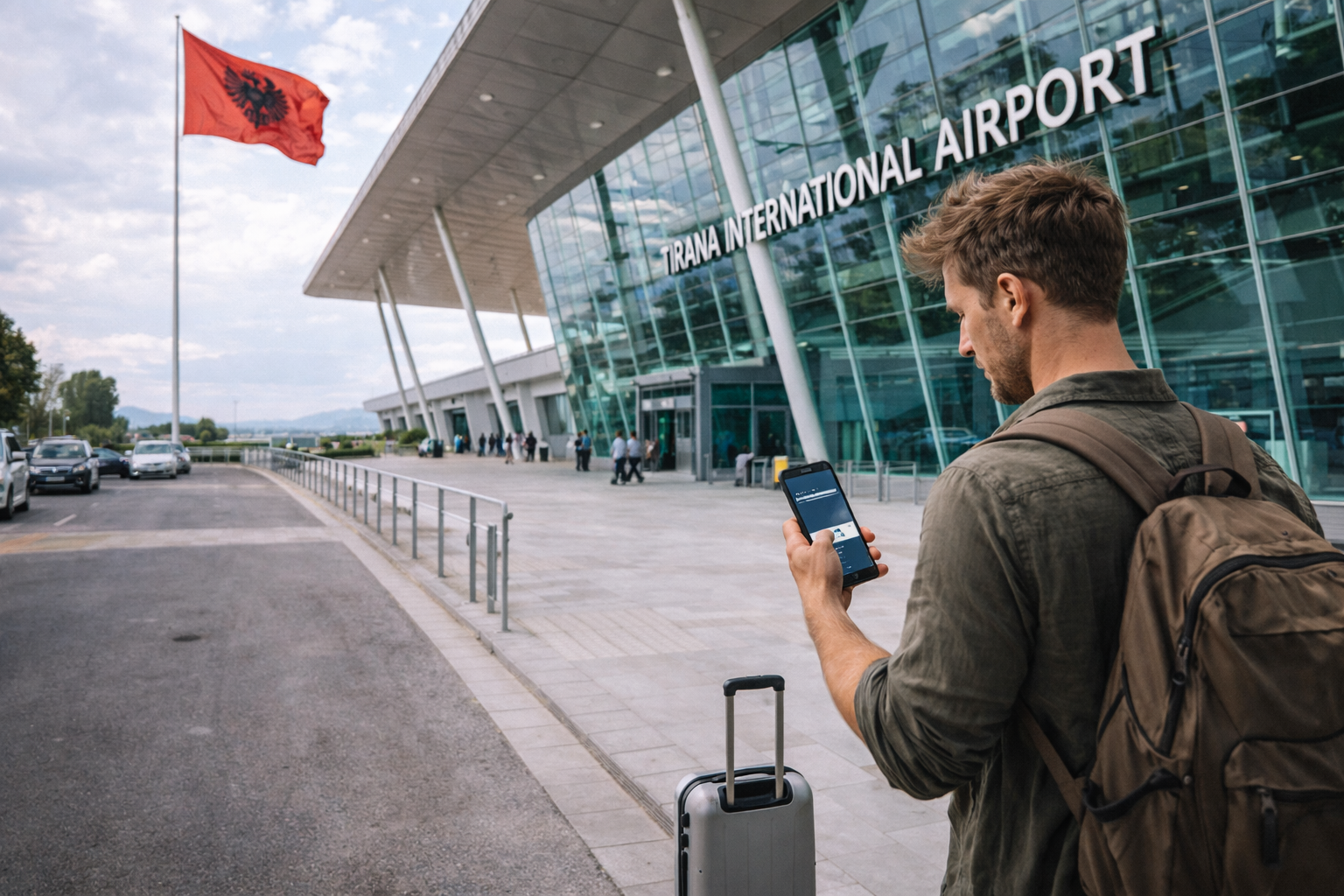 Traveler at the airport 