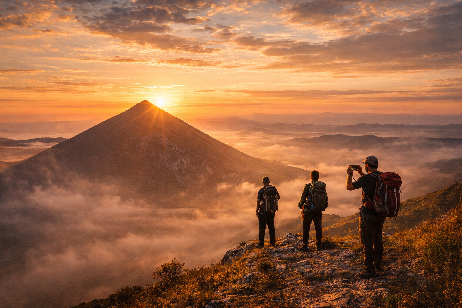 Rtanj Mountain’s pyramid shape in Serbia with panoramic views.