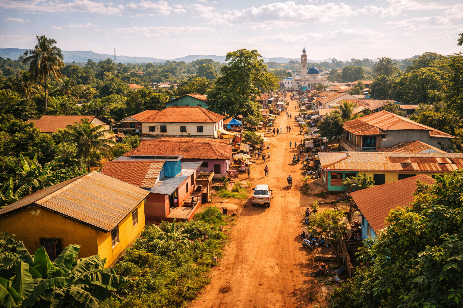 Città di Faranah in Guinea