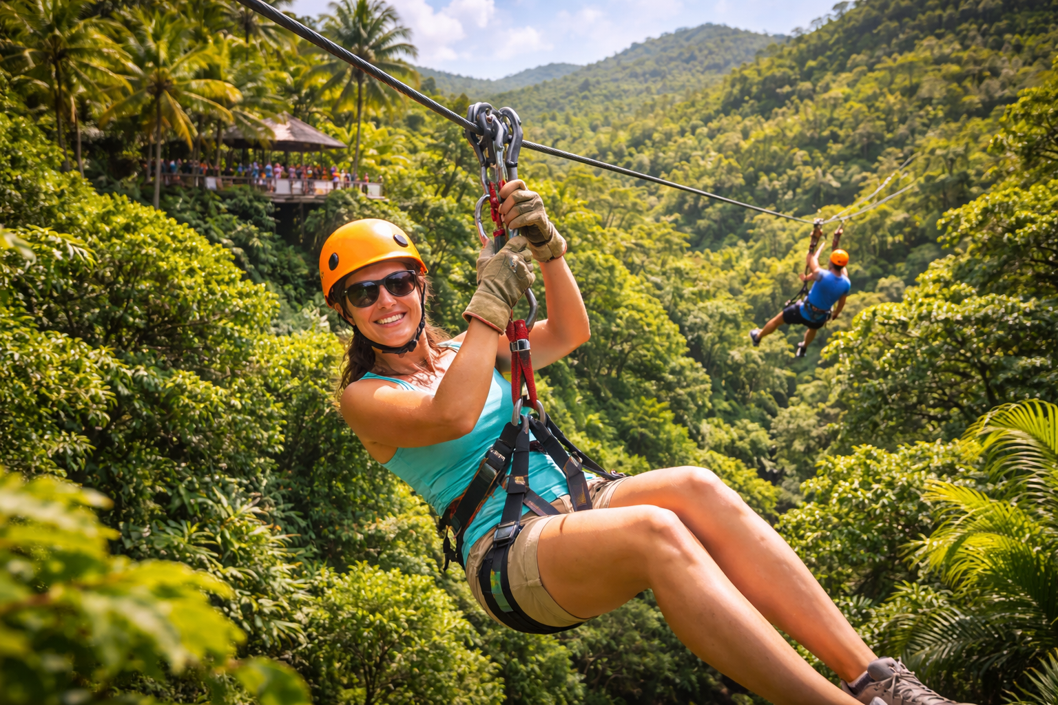 Zipline in Antigua’s tropical forest
