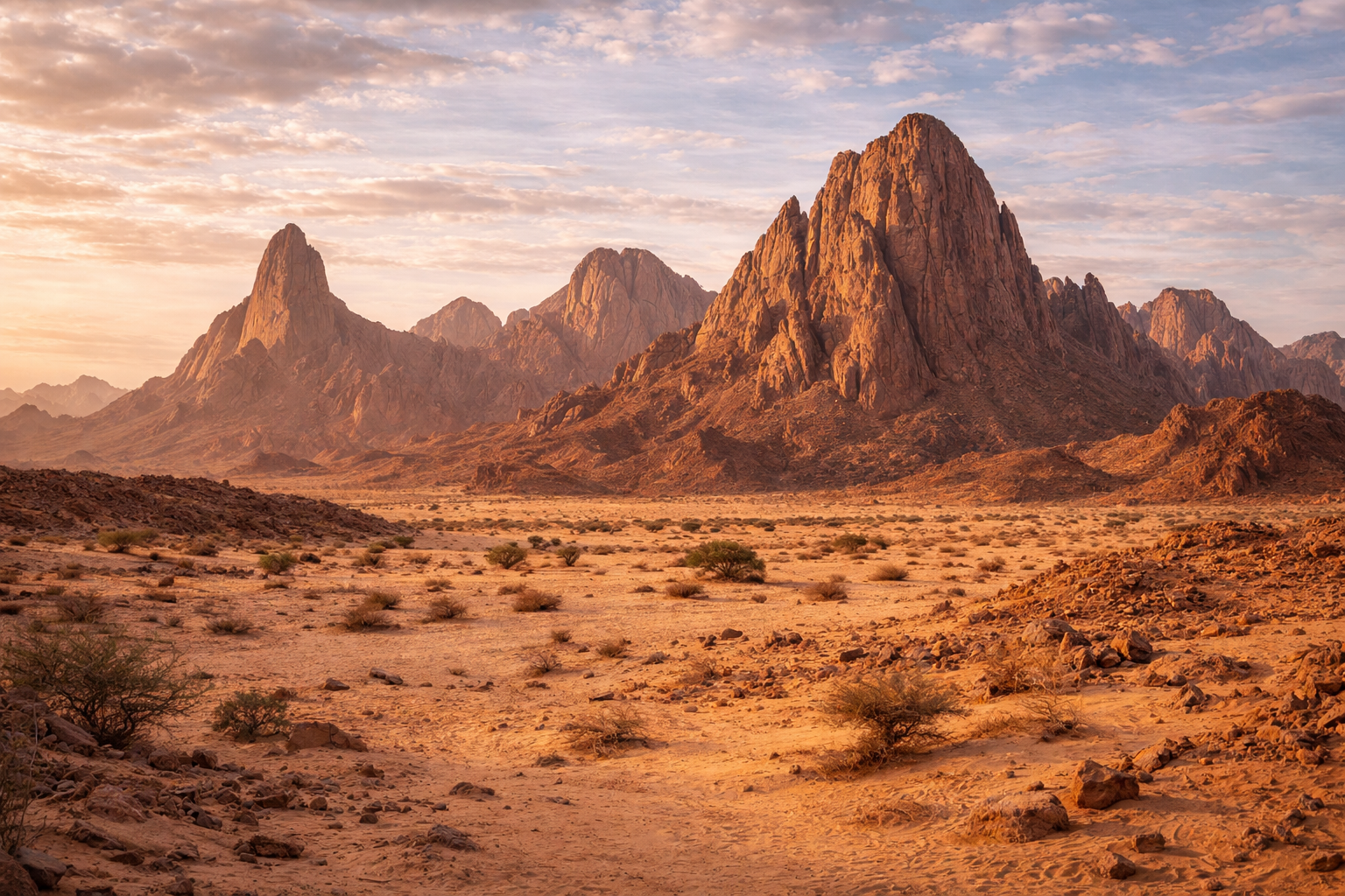 הרי אייר בניז'ר עם טופוגרפיה מדברית קשוחה, מסיבי סלע ושמים פתוחים מעל הסהרה.