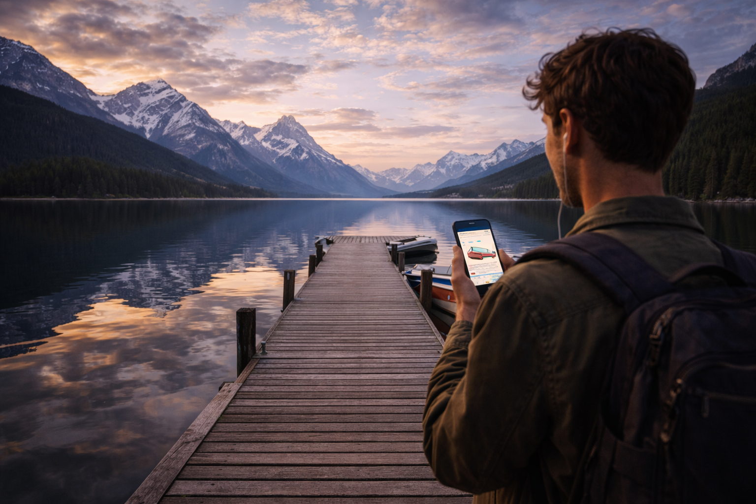 Lake Nohur in the mountains of Gabala