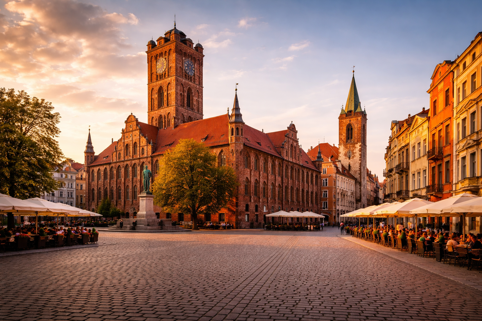 المركز التاريخي لمدينة تورون مع العمارة القوطية