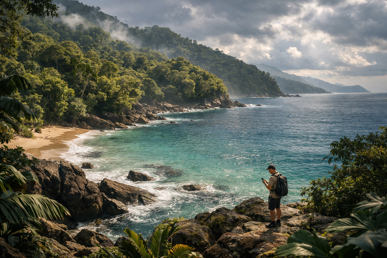 Masoala rainforest and a traveler with an eSIM