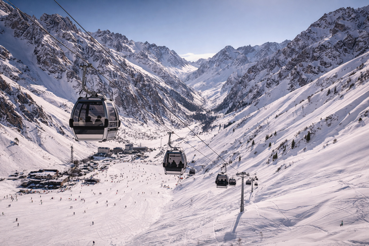 منتجع شيمبولاك للتزلج في جبال تيان شان