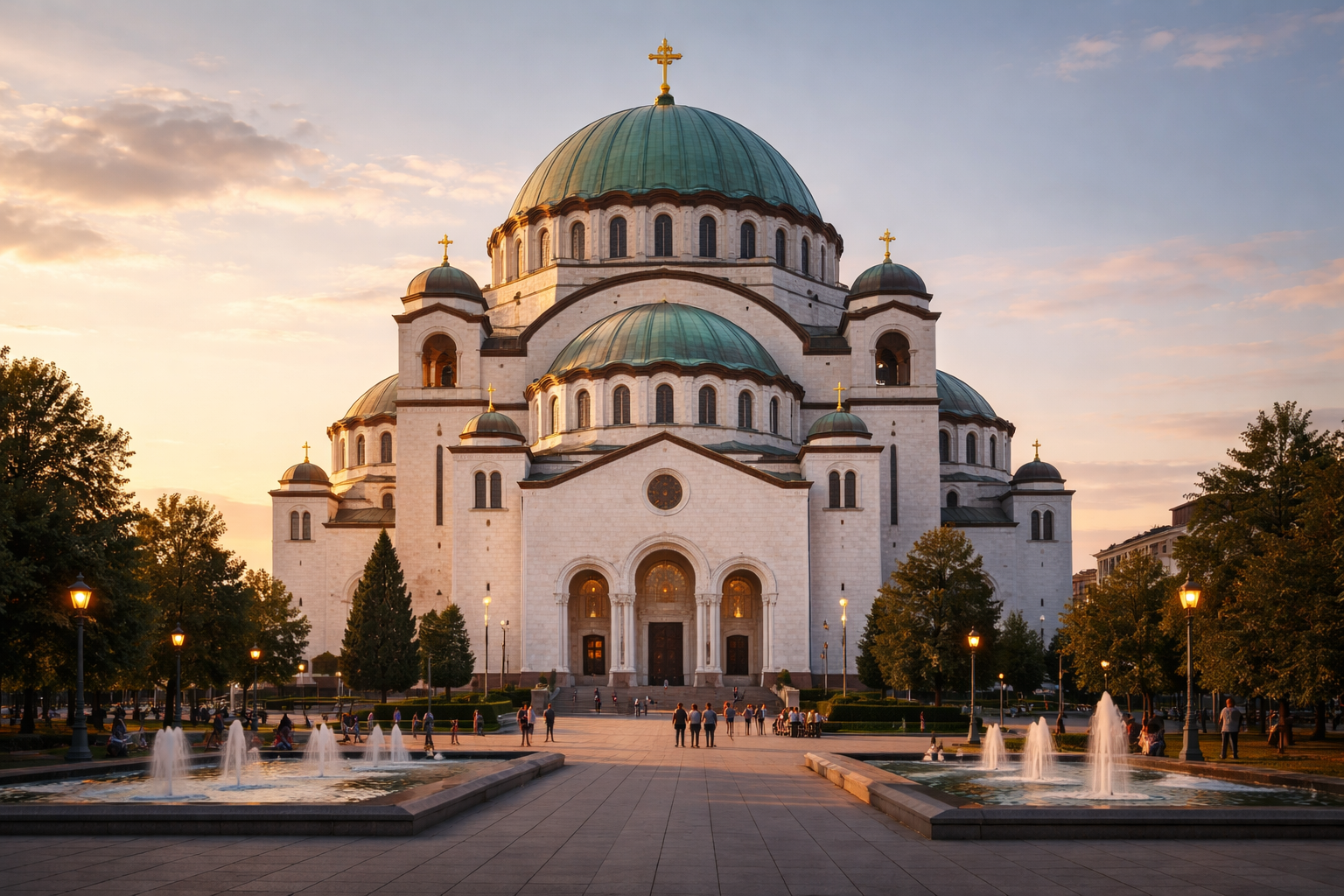 Saint Sava Temple in Belgrade—the largest Orthodox church in Serbia and a major landmark of the capital.
