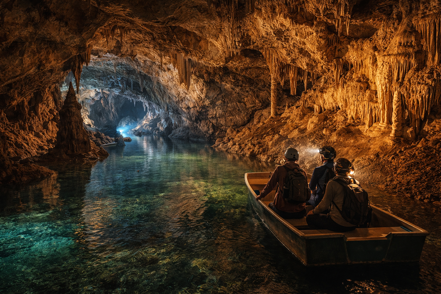 מערת דומיצה עם נהר תת-קרקעי ואולמות קארסטיים
