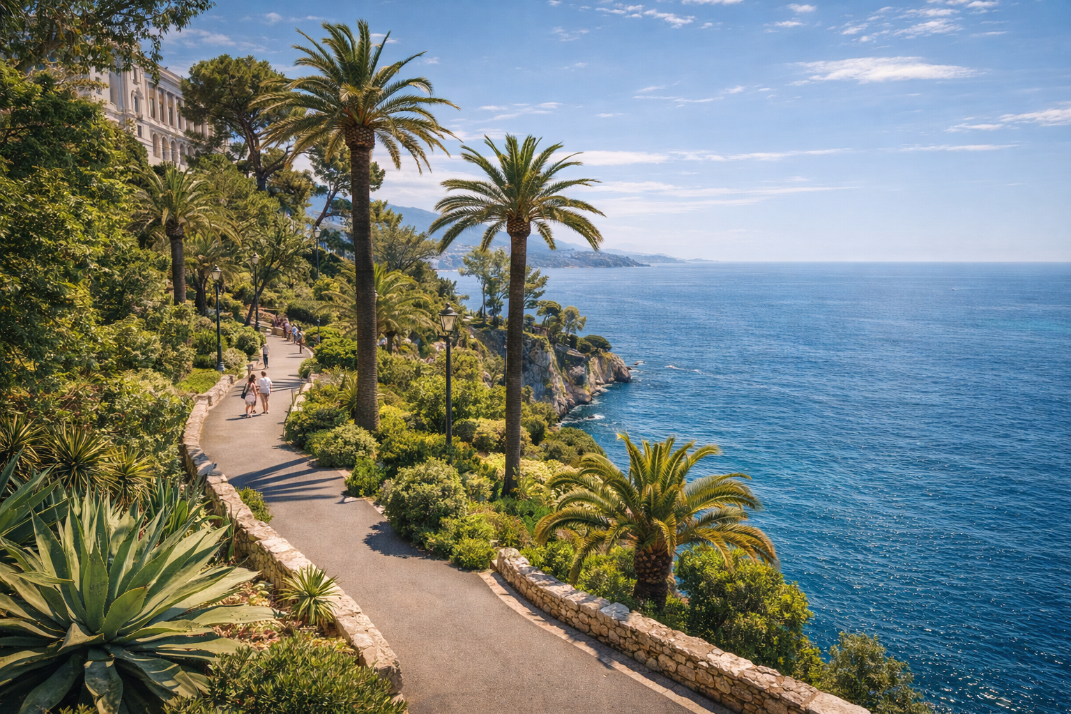 Place du Casino in Monte Carlo and a traveler with a smartphone with an eSIM