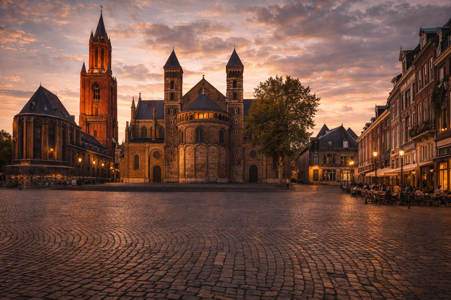 Maastricht’s historic center with the basilica
