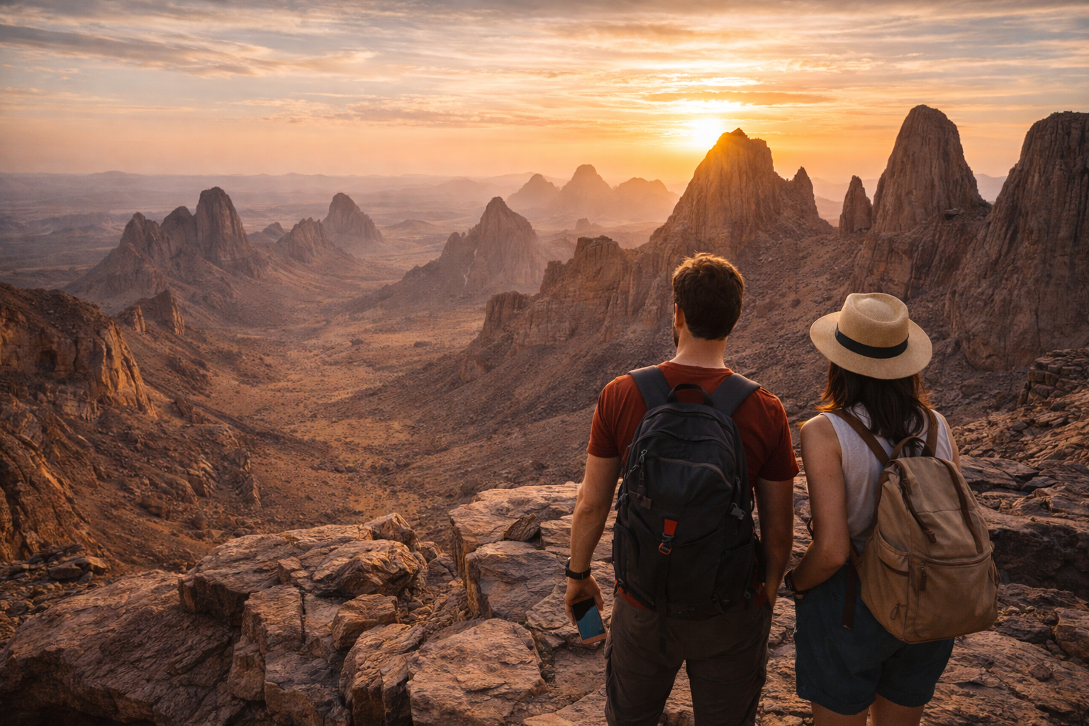 The Hoggar Mountains in Algeria