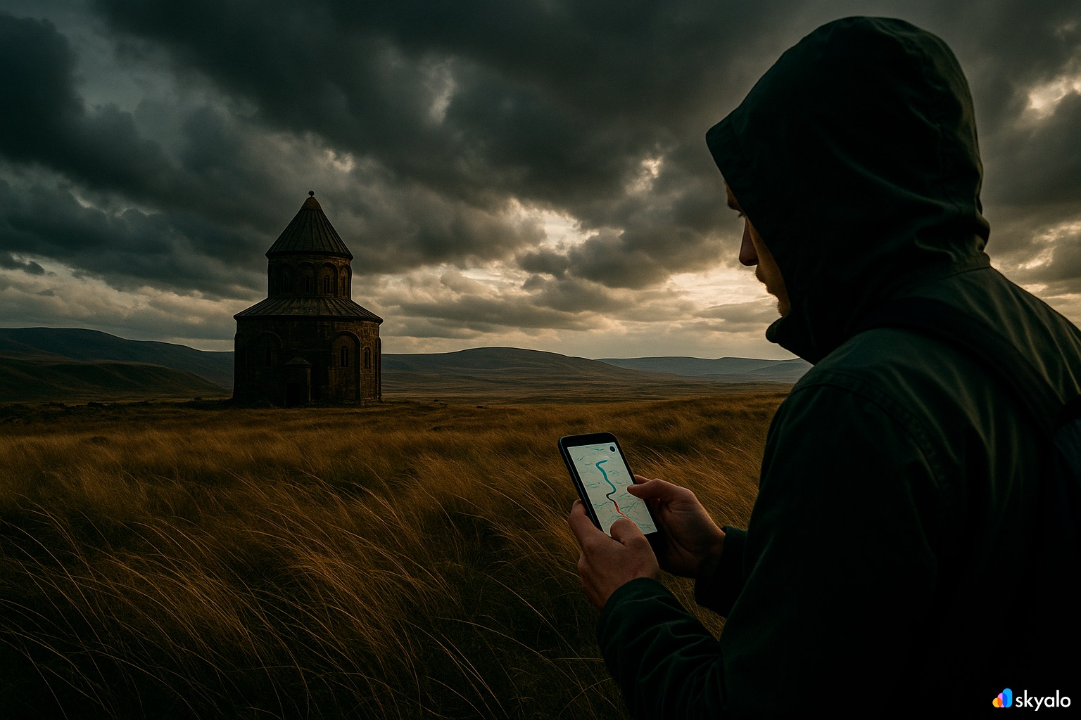 Туристы находят руины древнего города Ани, только благодаря хорошей навигации.