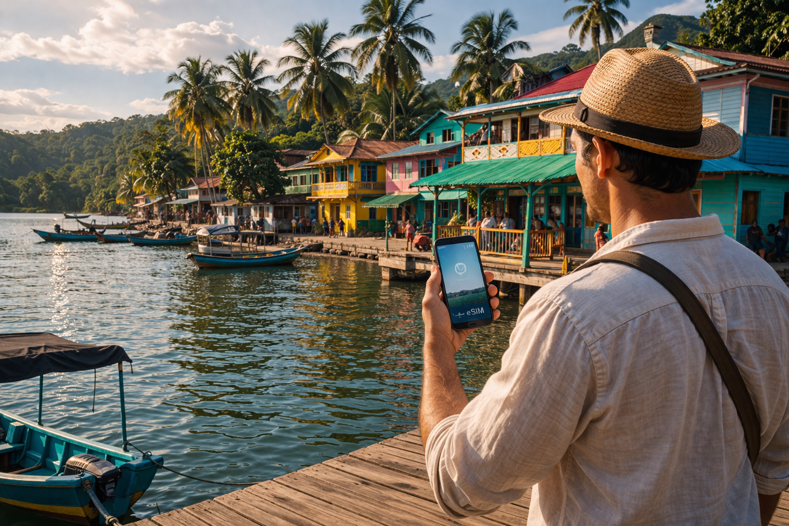 ליווינגסטון בגואטמלה עם אווירה קריבית, חוף טרופי ואופי חופים צבעוני - יעד נוח למסלול עם eSIM ותקשורת סלולרית