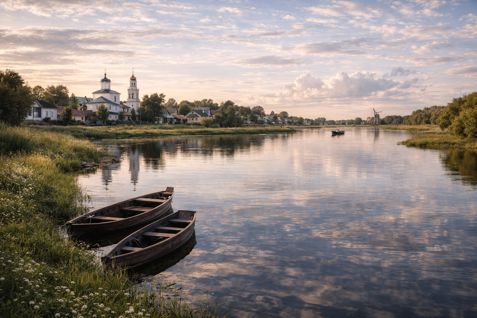 川辺にある静かな歴史都市トゥーロフ - 自然と落ち着いた雰囲気