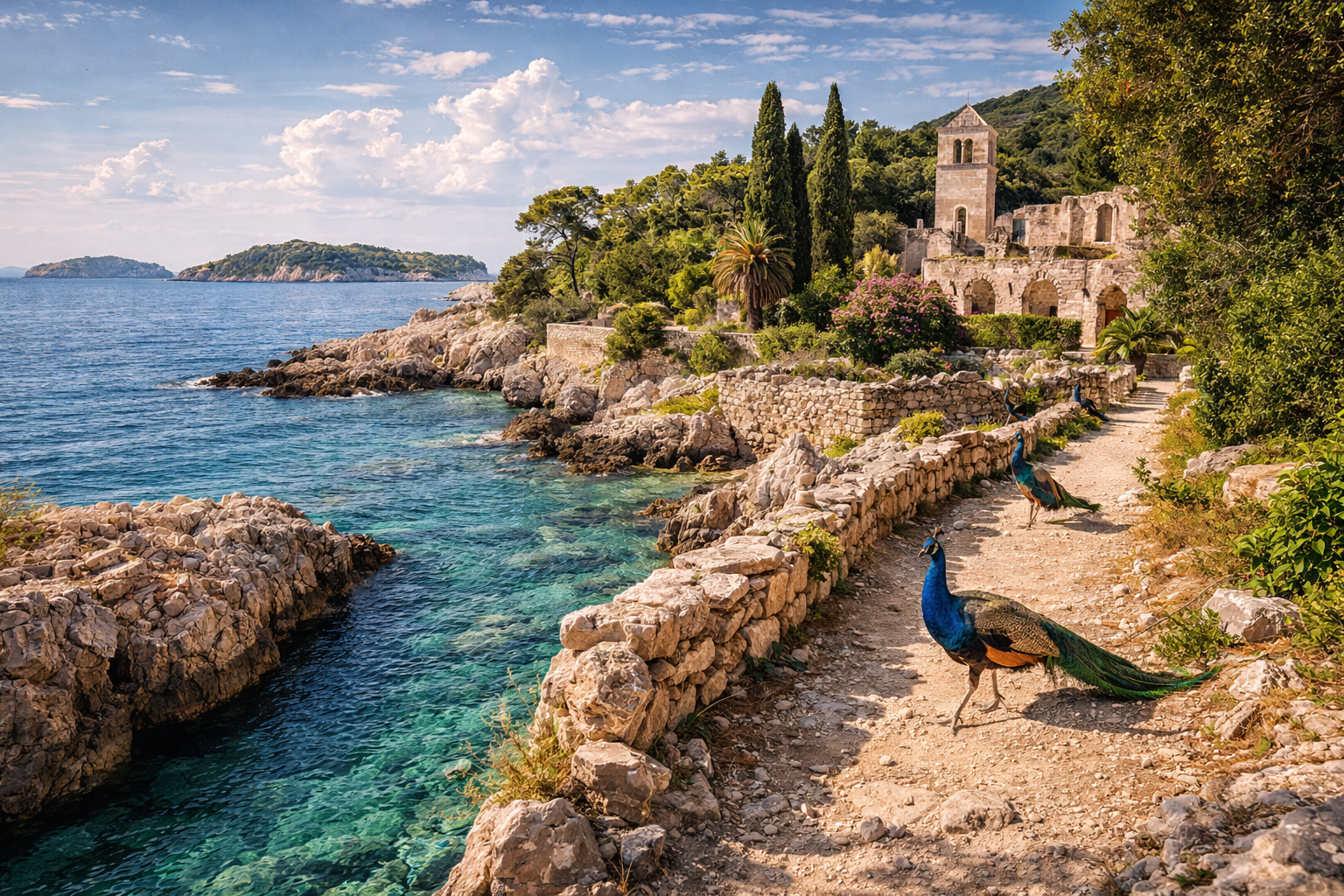 L’isola di Lacroma vicino a Dubrovnik
