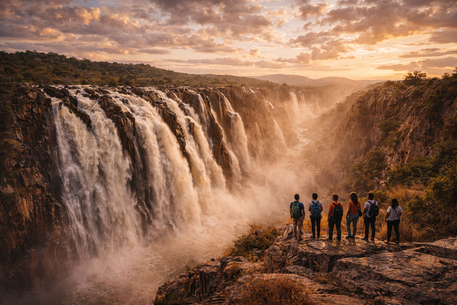 Ruacana Falls on the Angola border