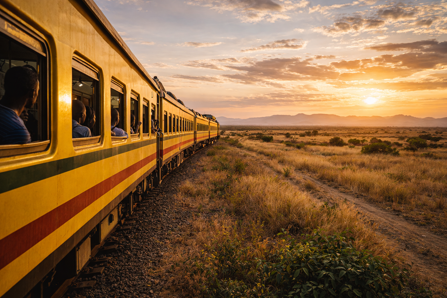 Train on the Benguela Railway in Angola