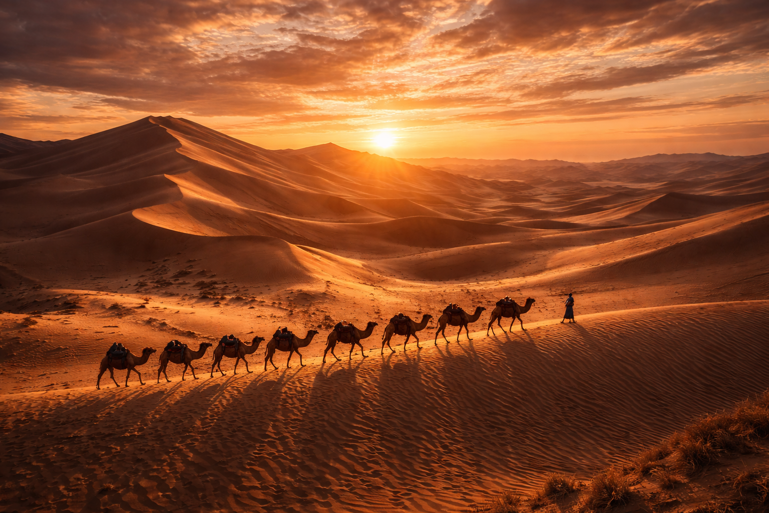 Dunhuang sand dunes in the Gobi Desert