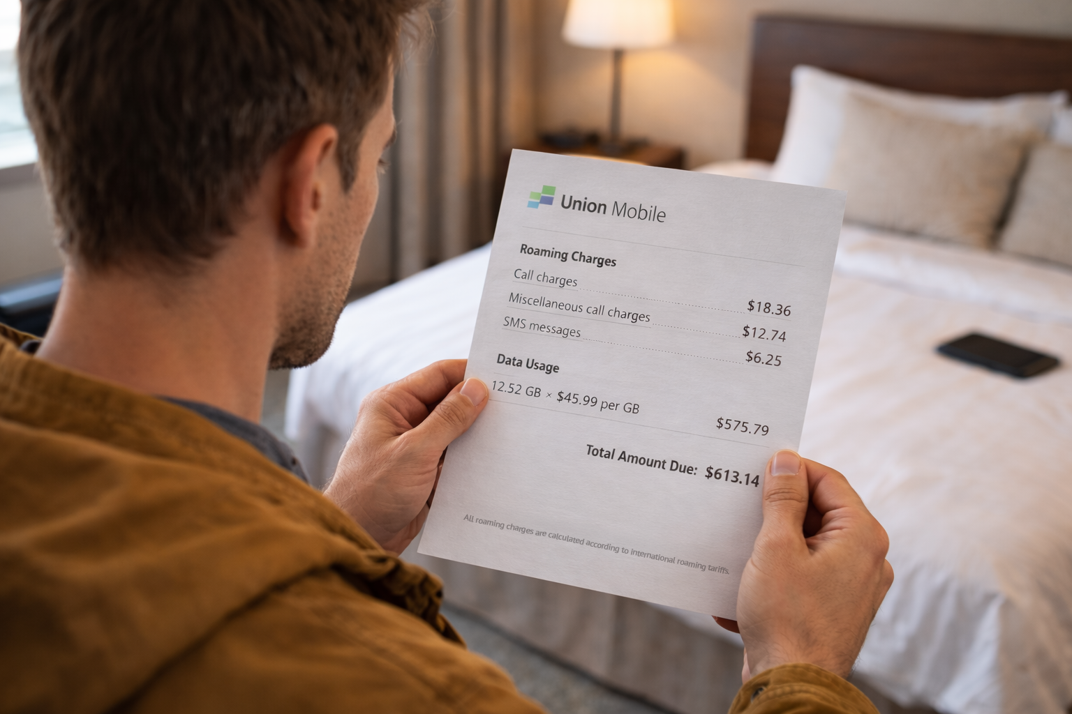 Traveler shocked by high roaming phone bill from Union Mobile