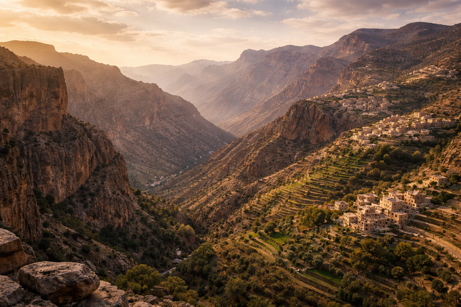 Τα φαράγγια των βουνών Τζέμπελ Ακντάρ