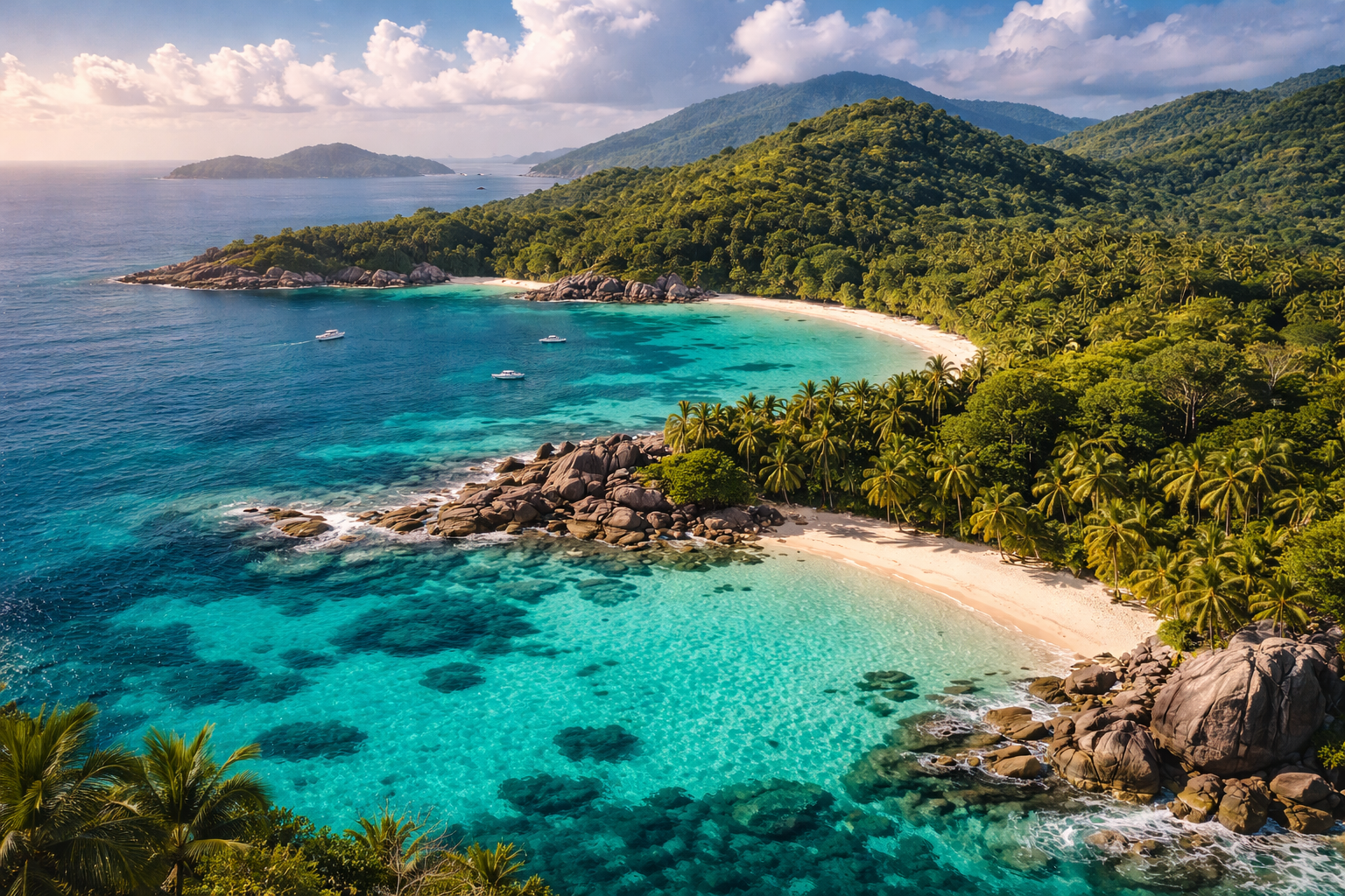 جزيرة براسلين في سيشل بشواطئها البيضاء وغاباتها والمياه الفيروزية