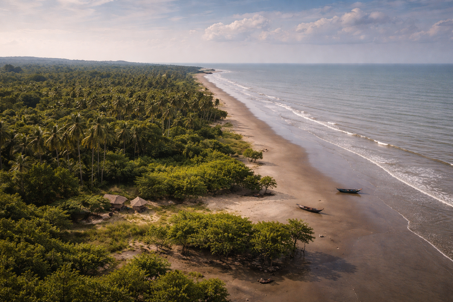 האי המרוחק האתי עם טבע פראי, אופק פתוח ותשתית מינימלית