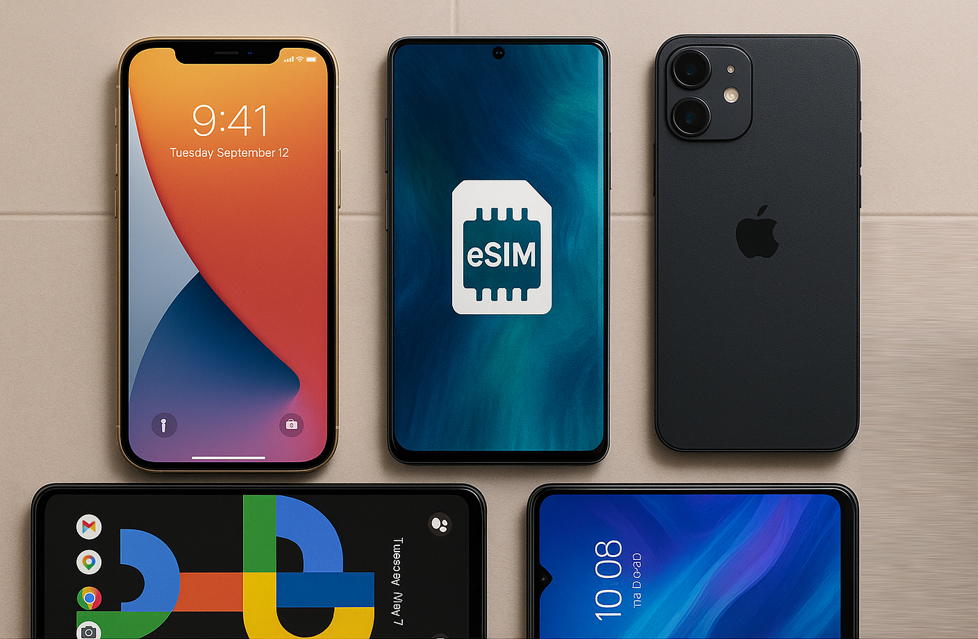 A growing number of smartphones and wearables support eSIM.