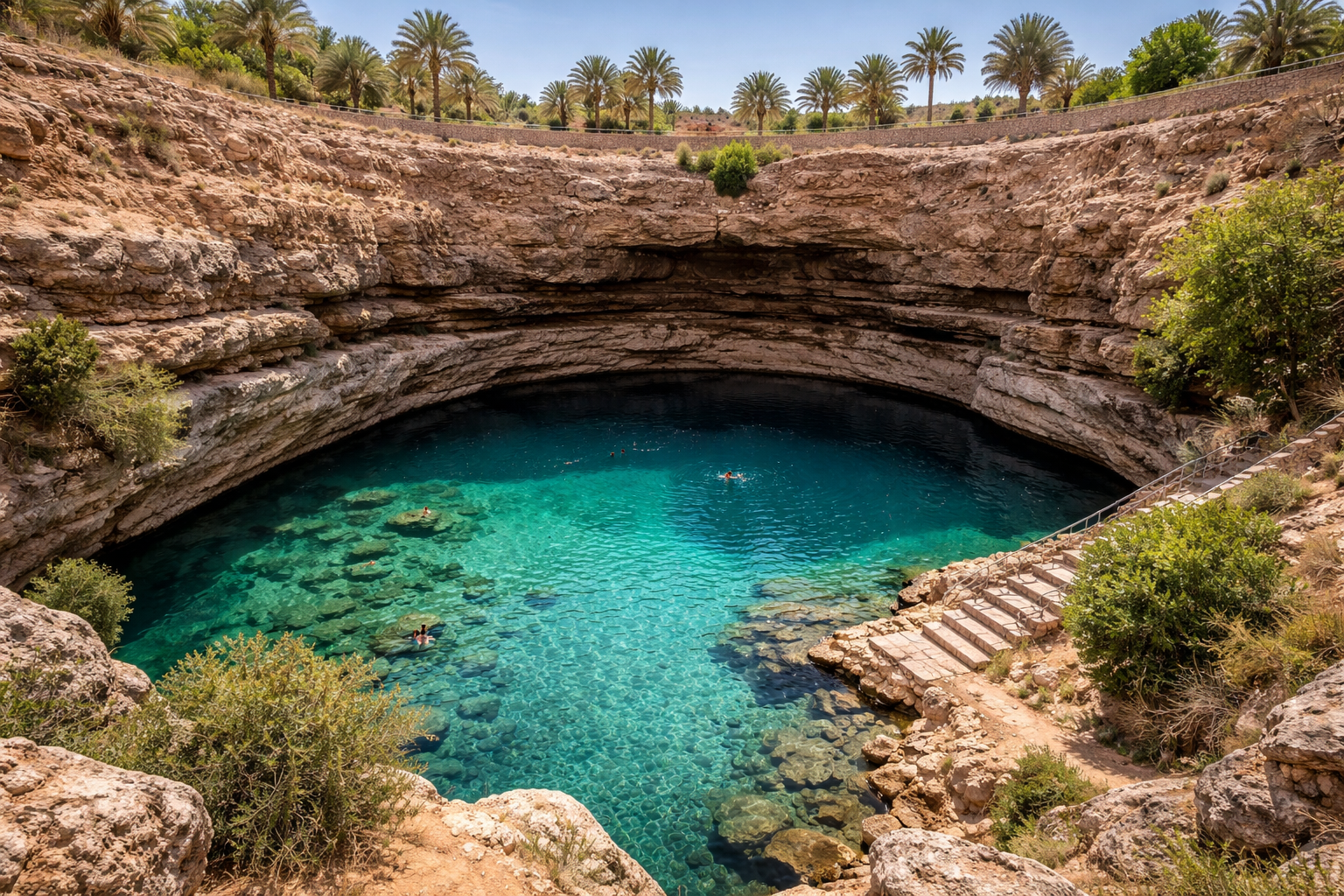 Τιρκουάζ λιμνοθάλασσα Bimmah Sinkhole