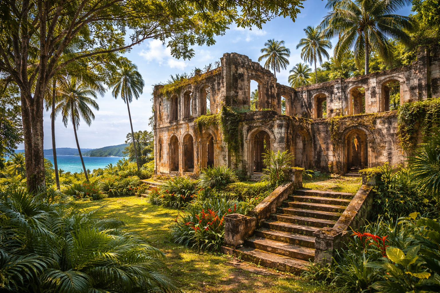 Rovine di un’antica villa nel Farley Hill Park