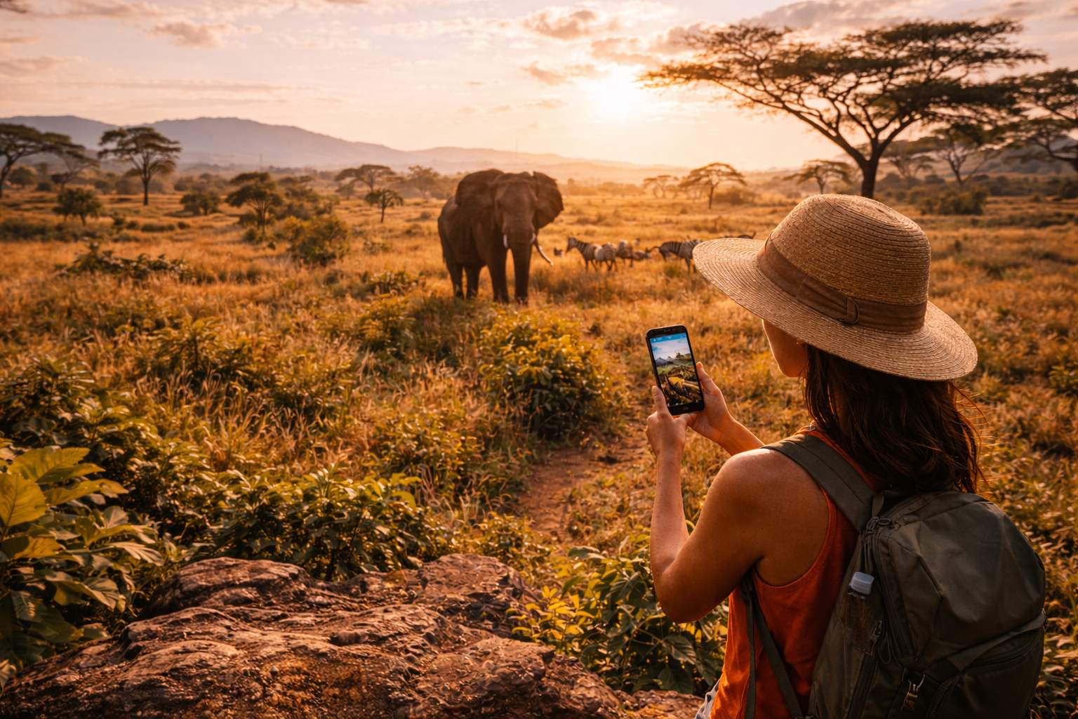 Riserva della biosfera di Badiar in Guinea: viaggiatori usano internet eSIM