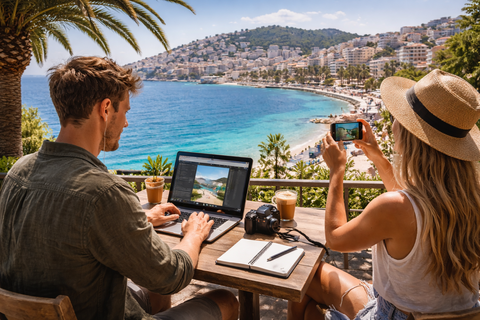 Digital nomads on the coast