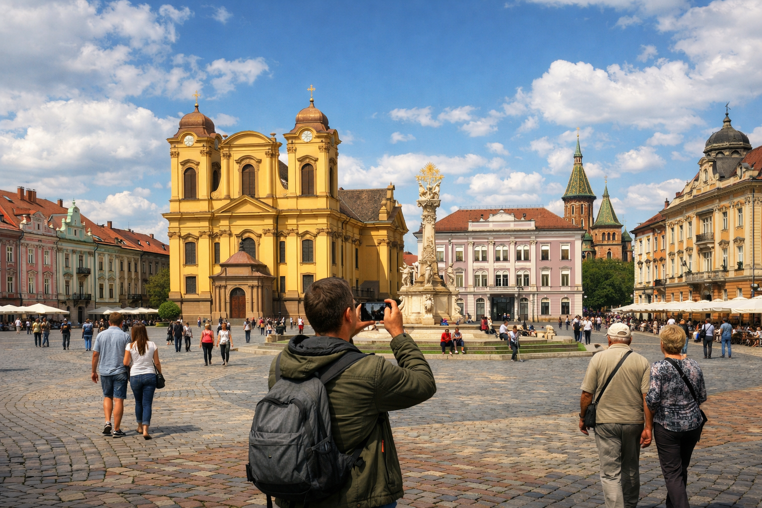 Union Square in Timișoara.