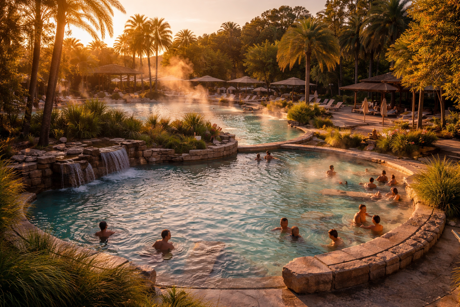 サルトの温泉、プール、自然、ウルグアイでの癒やしの休暇