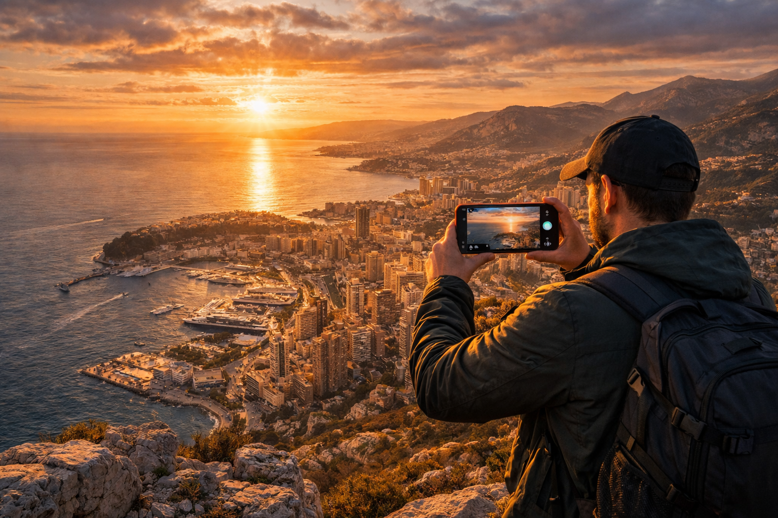 Interior of the Monte Carlo Opera with golden balconies