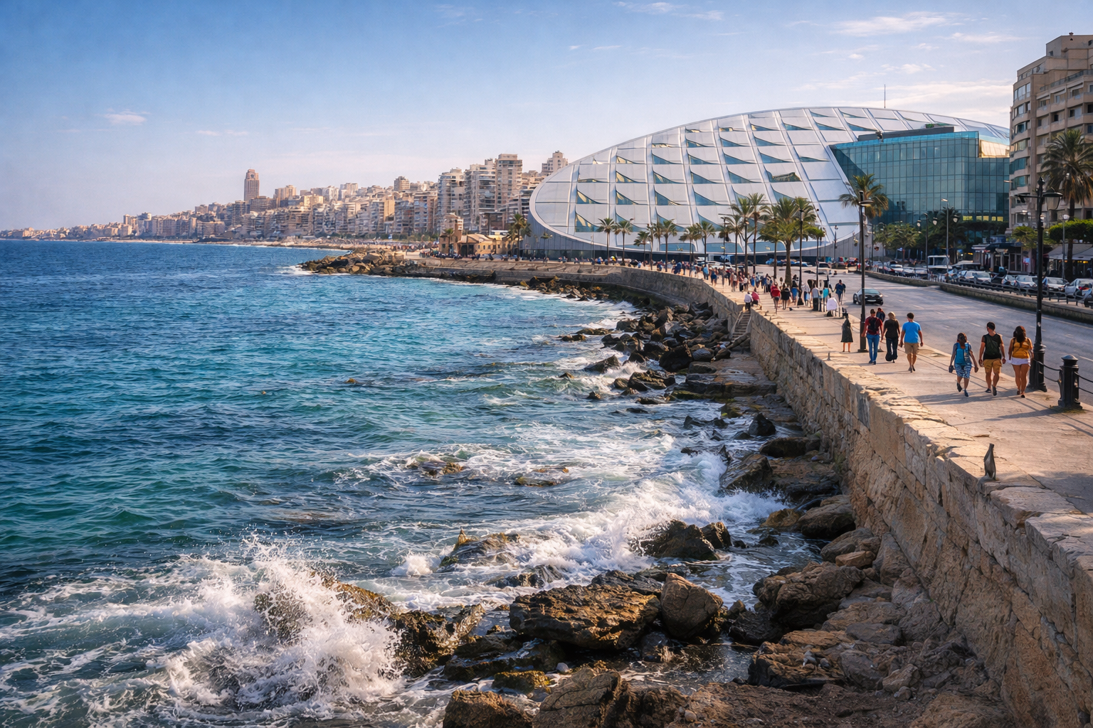 Alexandria blends ancient history with a modern city. With an eSIM, it’s easy to find restaurants and attractions.