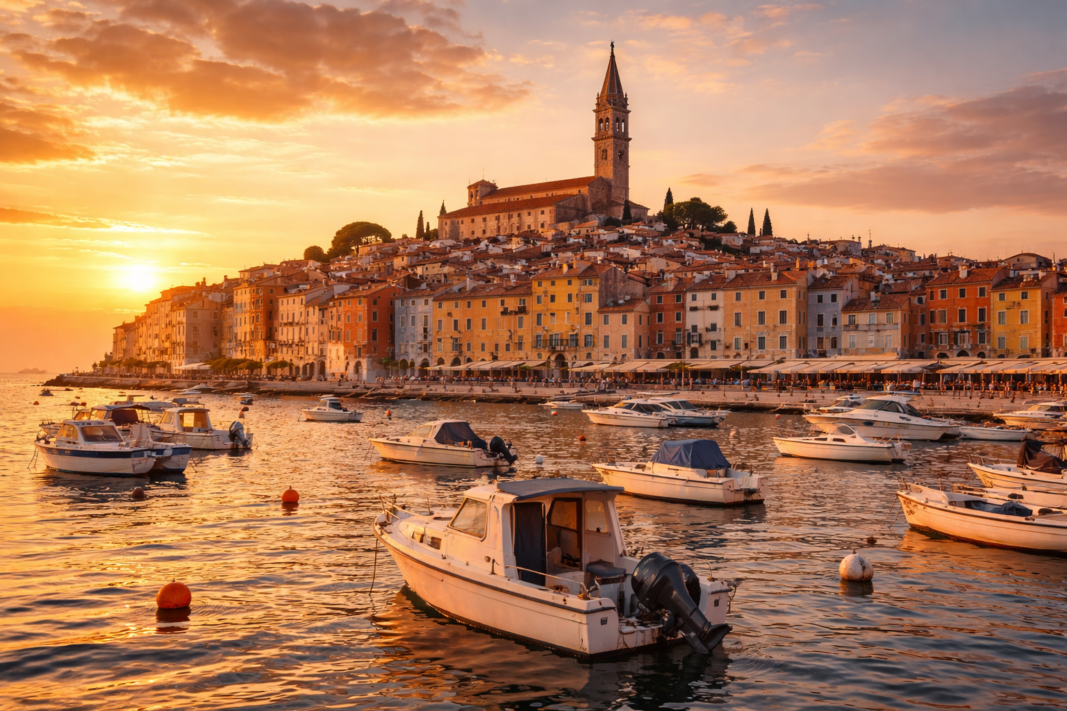 Il centro storico di Rovigno e la chiesa di Sant’Eufemia