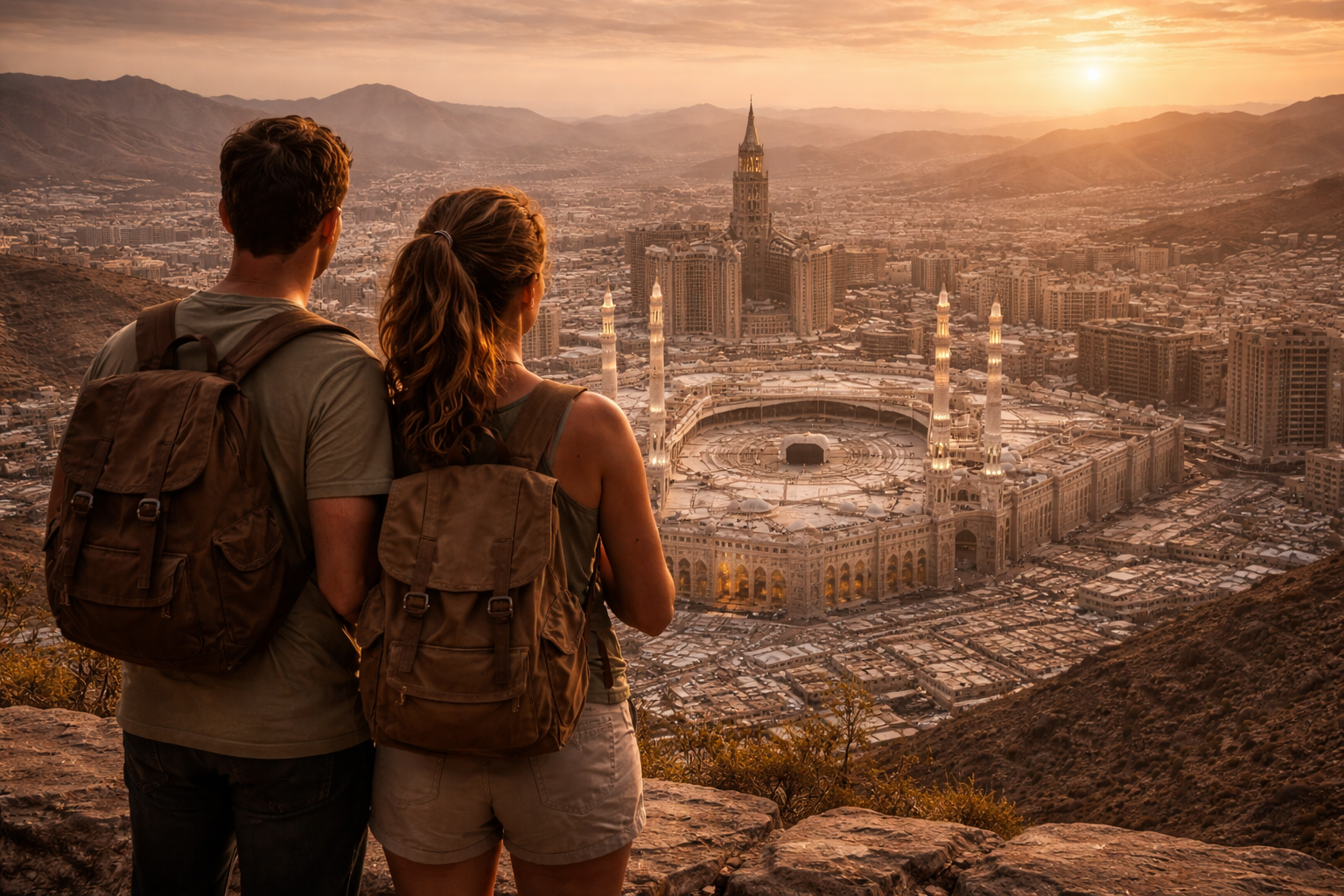 Pohľad na Mekku z vyhliadkovej plošiny