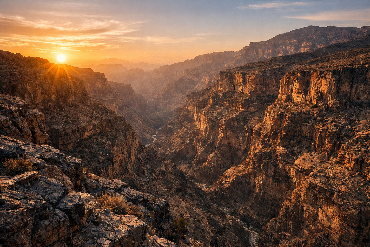 Το Grand Canyon του Ομάν κοντά στο Τζέμπελ Σαμς